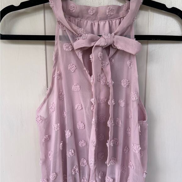 Purple Halter Mini Sundress for Wedding Guest - Picture 6 of 9